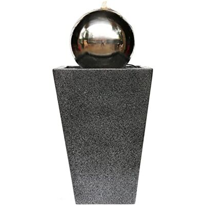 Dehner Gartenbrunnen Kioto mit LED Beleuchtung, ca. 83 x 34 x 34 cm, Edelstahl, grau Dehner Gartenbrunnen Kioto mit LED Beleuchtung, ca. 83 x 34 x 34 cm, Edelstahl, grau