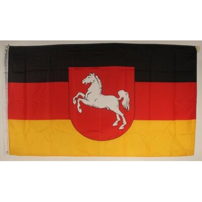 Buddel-Bini Versand Flagge Fahne Niedersachsen 90x60 cm wetterfest und lichtecht für innen und aussen Buddel-Bini Versand Flagge Fahne Niedersachsen 90x60 cm wetterfest und lichtecht für innen und aussen