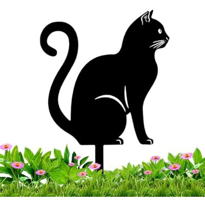 COMFOLIVING Schwarze Katze Stake für Garten, Schwarze Katze Hof Stake Metall Garten im Freien Statuen Tierzäune Fein Handwerk Katze Rasen Dekorationen für Garten Rasen, Terrasse, Katzenliebhaber COMFOLIVING Schwarze Katze Stake für Garten, Schwarze Katze Hof Stake Metall Garten im Freien Statuen Tierzäune Fein Handwerk Katze Rasen Dekorationen für Garten Rasen, Terrasse, Katzenliebhaber