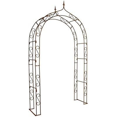 ESTEXO Rosenbogen Rankhilfe Kletterhilfe Edelrost Rosenspalier Torbogen Rost Metall Bogen Spalier (140 cm) ESTEXO Rosenbogen Rankhilfe Kletterhilfe Edelrost Rosenspalier Torbogen Rost Metall Bogen Spalier (140 cm)