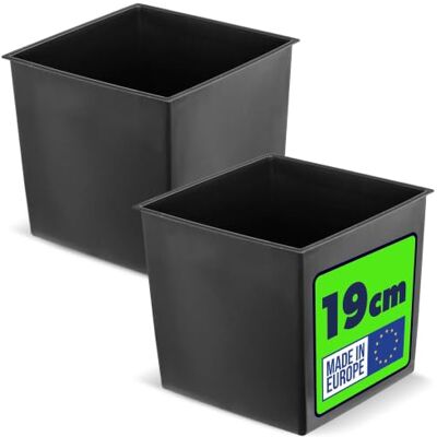 KADAX 2er Set Einsatz 19cm für Pflanzkübel, schwarzer Pflanzeinsatz aus Kunststoff, Kunststoffeinsatz mit Tragegriffe für Blumentöpfe, Pflanzkübeleinsatz, Innentopf KADAX 2er Set Einsatz 19cm für Pflanzkübel, schwarzer Pflanzeinsatz aus Kunststoff, Kunststoffeinsatz mit Tragegriffe für Blumentöpfe, Pflanzkübeleinsatz, Innentopf