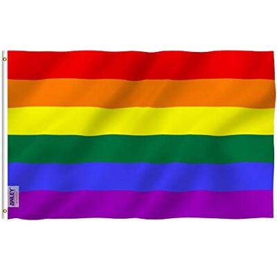Anley Fly Breeze 3x5 Fuß Regenbogenflagge Lebendige Farbe und UV-beständig Canvas Header und doppelt genäht LGBT anner Flaggen Polyester mit Messingösen 3 x 5 Ft Anley Fly Breeze 3x5 Fuß Regenbogenflagge Lebendige Farbe und UV-beständig Canvas Header und doppelt genäht LGBT anner Flaggen Polyester mit Messingösen 3 x 5 Ft