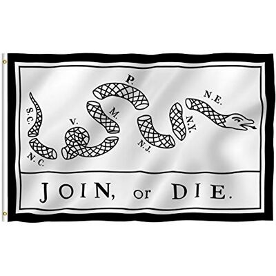 Anley Fly Breeze 3x5 Fuß Join Or Die Flagge Lebendige Farbe und UV-beständig Canvas Header und doppelt genäht Klapperschlangenfahnen Polyester mit Messingösen Anley Fly Breeze 3x5 Fuß Join Or Die Flagge Lebendige Farbe und UV-beständig Canvas Header und doppelt genäht Klapperschlangenfahnen Polyester mit Messingösen