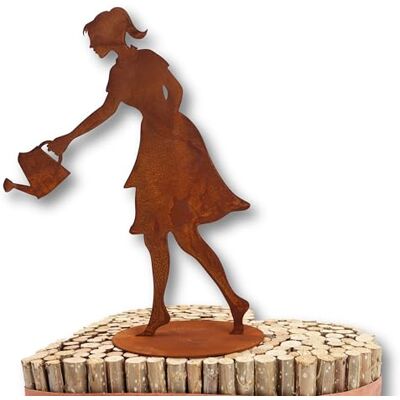 Rostikal Gartenfigur Gärtnerin 40 cm – Perfekte rostige Rostfigur mit Bodenplatte, wetterfeste Gartendeko für Outdoor – Einzigartiges Geschenk in Rostoptik Rostikal Gartenfigur Gärtnerin 40 cm – Perfekte rostige Rostfigur mit Bodenplatte, wetterfeste Gartendeko für Outdoor – Einzigartiges Geschenk in Rostoptik