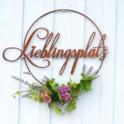 Storm Rostschild Lieblingsplatz im Ring Türkranz Metall in Rostoptik 52cm x 40cm zum Hängen Storm Rostschild Lieblingsplatz im Ring Türkranz Metall in Rostoptik 52cm x 40cm zum Hängen