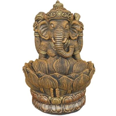 gartendekoparadies.de Massive Steinfigur des göttlichen Ganesha mit Schale, Höhe 34 cm, 11 kg, Gott Hinduismus aus Steinguss frostfest (Gold) gartendekoparadies.de Massive Steinfigur des göttlichen Ganesha mit Schale, Höhe 34 cm, 11 kg, Gott Hinduismus aus Steinguss frostfest (Gold)