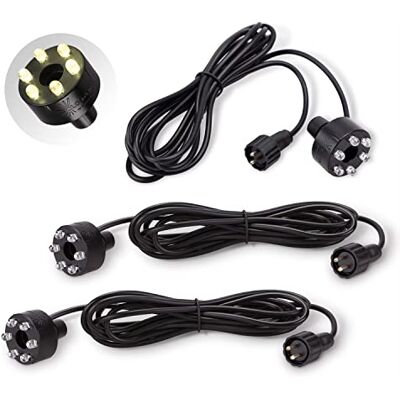 CLGarden 3 Stück LED Ring warm Weiss für LED Springbrunnen Set warmweiss Beleuchtung Ø 32mm CLGarden 3 Stück LED Ring warm Weiss für LED Springbrunnen Set warmweiss Beleuchtung Ø 32mm