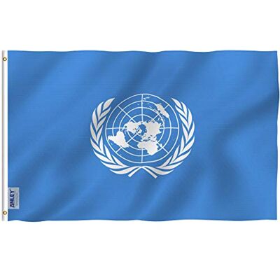 Anley Fly Breeze 3x5 Fuß United Nations Flagge Lebendige Farbe und UV-beständig Canvas Header und doppelt genäht UN International Flags Polyester mit Messingösen 3 X 5 Ft Anley Fly Breeze 3x5 Fuß United Nations Flagge Lebendige Farbe und UV-beständig Canvas Header und doppelt genäht UN International Flags Polyester mit Messingösen 3 X 5 Ft