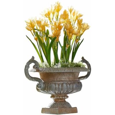 Loberon Amphore Iverlon, grau/antikbraun Sommer, Outdoor, Gartenausstattung, Antik-Finish in dezenter Rost-Optik, Aufwendige Verzierungen, Für Trockenblumen & Co Loberon Amphore Iverlon, grau/antikbraun Sommer, Outdoor, Gartenausstattung, Antik-Finish in dezenter Rost-Optik, Aufwendige Verzierungen, Für Trockenblumen & Co