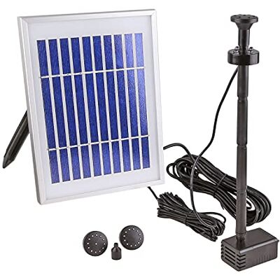 CLGarden Solar Pumpe Springbrunnen NKASP4 kleine Solarpumpe mit Akku und LED Teichpumpe für Miniteich Wasserspeier CLGarden Solar Pumpe Springbrunnen NKASP4 kleine Solarpumpe mit Akku und LED Teichpumpe für Miniteich Wasserspeier