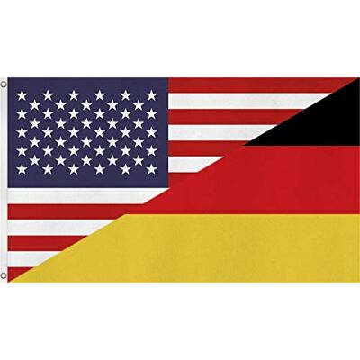 normani XXL Flagge Fahne, genäht in 150 x 250 oder 300 x 500 cm Farbe USA/Deutschland Größe 300x500 normani XXL Flagge Fahne, genäht in 150 x 250 oder 300 x 500 cm Farbe USA/Deutschland Größe 300x500