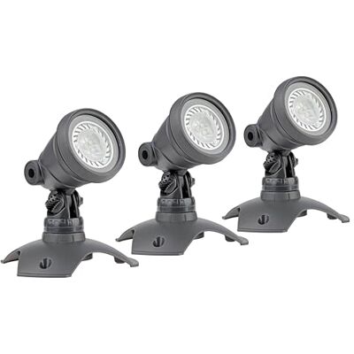 Oase 57035 LunAqua 3 LED Set 3 Beleuchtung für Teich und Garten mit warmweißen Lichtakzenten, für den Einsatz über und unter Wasser im Außenbereich Oase 57035 LunAqua 3 LED Set 3 Beleuchtung für Teich und Garten mit warmweißen Lichtakzenten, für den Einsatz über und unter Wasser im Außenbereich