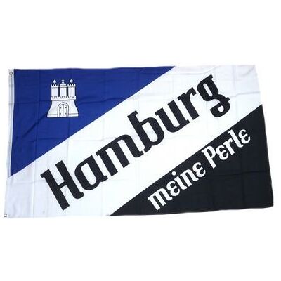 FahnenMax Fahne/Flagge Hamburg Meine Perle Wappen 90 x 150 cm FahnenMax Fahne/Flagge Hamburg Meine Perle Wappen 90 x 150 cm