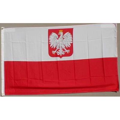 Buddel-Bini Versand Polen mit Wappen Flagge Großformat 250 x 150 cm wetterfest Fahne Buddel-Bini Versand Polen mit Wappen Flagge Großformat 250 x 150 cm wetterfest Fahne