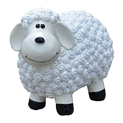 Geschenkestadl Gartenfigur Schaf wetterfest 23 cm hoch Tier Figur (Weiß) Geschenkestadl Gartenfigur Schaf wetterfest 23 cm hoch Tier Figur (Weiß)