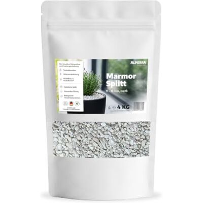 ALPERRA Marmorsplitt Weiß 9-12 mm 4 kg – Zierkies für Pflanzkübel, Vase Naturmarmor für Vasen, Pflanzgefäße, Hochzeitsdekoration, Tischdekoration sowie Garten, Balkon oder Grabgestaltung. ALPERRA Marmorsplitt Weiß 9-12 mm 4 kg – Zierkies für Pflanzkübel, Vase Naturmarmor für Vasen, Pflanzgefäße, Hochzeitsdekoration, Tischdekoration sowie Garten, Balkon oder Grabgestaltung.