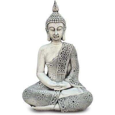 gartendekoparadies.de Thailändische Buddha Statue für Garten, Steinguss, 49 cm Höhe, 16 kg, Frostfest (Schwarz) gartendekoparadies.de Thailändische Buddha Statue für Garten, Steinguss, 49 cm Höhe, 16 kg, Frostfest (Schwarz)