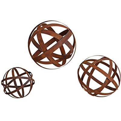 ESTEXO Edelrost Dekokugel Rostkugel Gartenkugel Kugel Metallband Bandeisen Gartendeko Rost Metall (30 + 40 + 50 cm Set) ESTEXO Edelrost Dekokugel Rostkugel Gartenkugel Kugel Metallband Bandeisen Gartendeko Rost Metall (30 + 40 + 50 cm Set)
