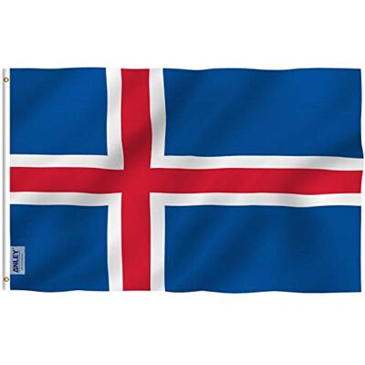 Anley Fly Breeze 3x5 Fuß Iceland Flagge Lebendige Farbe und UV-beständig Canvas Header und doppelt genäht Iceland National Country Flags Polyester mit Messingösen 3 X 5 Ft Anley Fly Breeze 3x5 Fuß Iceland Flagge Lebendige Farbe und UV-beständig Canvas Header und doppelt genäht Iceland National Country Flags Polyester mit Messingösen 3 X 5 Ft