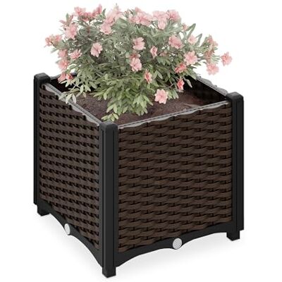 Relaxdays Urbangerät Rattan-Effekt 38x40x40 cm - Gartentopf Relaxdays Urbangerät Rattan-Effekt 38x40x40 cm - Gartentopf