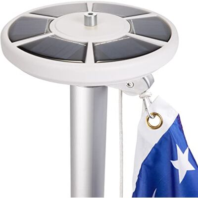 BRUBAKER Fahnenmast Solar Licht Fahnenmastlicht mit 26 LEDs Solarbetriebene Fahnenstangen Beleuchtung mit Solar-Energie für Camping und Garten 100% Flaggenabdeckung BRUBAKER Fahnenmast Solar Licht Fahnenmastlicht mit 26 LEDs Solarbetriebene Fahnenstangen Beleuchtung mit Solar-Energie für Camping und Garten 100% Flaggenabdeckung