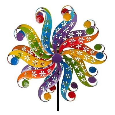 formano Buntes Windrad für den Garten aus Metall Dekoratives Windspiel Gartendeko formano Buntes Windrad für den Garten aus Metall Dekoratives Windspiel Gartendeko