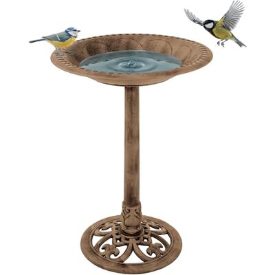 Pure 50-LG1074 Wetterfeste Vogeltränke mit Vintage Resin Vogeltränke Antik Design Bronze Pure 50-LG1074 Wetterfeste Vogeltränke mit Vintage Resin Vogeltränke Antik Design Bronze