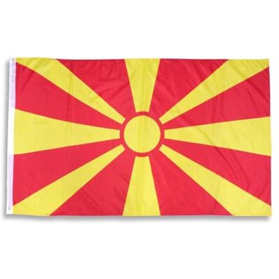 Sonia Originelli Nordmazedonien Länderflagge 90 x 150 cm Fanartikel in der nordmazedonischen Nationalflagge für WM, EM und Public Viewing Sonia Originelli Nordmazedonien Länderflagge 90 x 150 cm Fanartikel in der nordmazedonischen Nationalflagge für WM, EM und Public Viewing