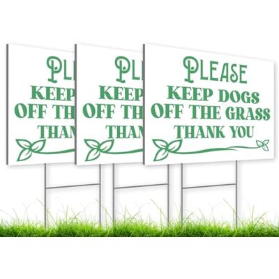 ULVEOL 20,3 x 30,5 cm, 3 Stück Please Keep Off Grass Schild mit Pfahl – No Dog Poop Schilder für Hof im Freien – Pick Up After Your Dog Schild – No Pets No Dogs Allowed or Keep Dogs Off Lawn Schilder mit ULVEOL 20,3 x 30,5 cm, 3 Stück Please Keep Off Grass Schild mit Pfahl – No Dog Poop Schilder für Hof im Freien – Pick Up After Your Dog Schild – No Pets No Dogs Allowed or Keep Dogs Off Lawn Schilder mit