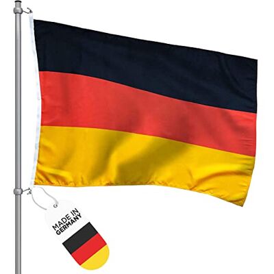 FBS Premium Deutschland Flagge Wetterfeste Flagge 150x100cm Strapazierfähige Fahnen und Flaggen aus aller Welt Germany Fahne aus Spun-Polyester 155g/m Schiffsflaggentuch FBS Premium Deutschland Flagge Wetterfeste Flagge 150x100cm Strapazierfähige Fahnen und Flaggen aus aller Welt Germany Fahne aus Spun-Polyester 155g/m Schiffsflaggentuch