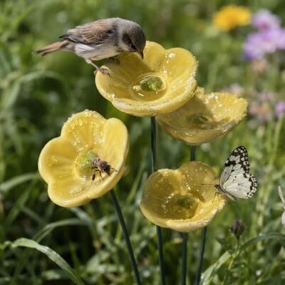 Generic Handgefertigter Metall-Blumen-Gartenstecker für Vogelbad, Keramik-Bienenbad Deko-Schale fürs Zuhause: stilvolle Metall-Blumenornamente für Garten, Terrasse & Außenbereich – ideal als Vogelbad Generic Handgefertigter Metall-Blumen-Gartenstecker für Vogelbad, Keramik-Bienenbad Deko-Schale fürs Zuhause: stilvolle Metall-Blumenornamente für Garten, Terrasse & Außenbereich – ideal als Vogelbad