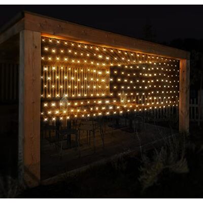 ECD Germany LED Lichternetz mit 160 Warmweiße LEDs, 2x1 m, Weihnachten LED Lichtervorhang Lichterkette Weihnachtsbeleuchtung Lichterkettenvorhang, für den Innen- und Außenbereich, IP44 Wasserdicht ECD Germany LED Lichternetz mit 160 Warmweiße LEDs, 2x1 m, Weihnachten LED Lichtervorhang Lichterkette Weihnachtsbeleuchtung Lichterkettenvorhang, für den Innen- und Außenbereich, IP44 Wasserdicht