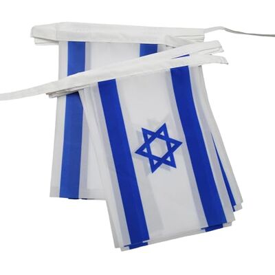 AZ FLAG - Ghirlanda 6 Metri 20 Bandiere Israele 21x15cm - Flag garland AZ FLAG - Ghirlanda 6 Metri 20 Bandiere Israele 21x15cm - Flag garland