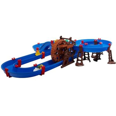 AquaPlay WaterWheel zweistöckige Wasserbahn, großes Wasserrad mit Handkurbel, Lange Wasserrutsche, Boote mit Tierfiguren, Outdoor Wasserspielzeug, für Kinder ab 3 Jahre AquaPlay WaterWheel zweistöckige Wasserbahn, großes Wasserrad mit Handkurbel, Lange Wasserrutsche, Boote mit Tierfiguren, Outdoor Wasserspielzeug, für Kinder ab 3 Jahre