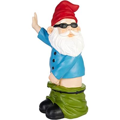 BRUBAKER Gartenzwerg pinkelt Pinkelnder Zwerg Gnom mit Sonnenbrille und Mütze Gartenfigur Lustig Dekoration Wetterfest für Garten Campingplatz Gartendeko für außen 23 cm groß BRUBAKER Gartenzwerg pinkelt Pinkelnder Zwerg Gnom mit Sonnenbrille und Mütze Gartenfigur Lustig Dekoration Wetterfest für Garten Campingplatz Gartendeko für außen 23 cm groß