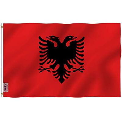Anley Fly Breeze 3x5 Fuß Albania Flagge Lebendige Farbe und UV-beständig Canvas Header und doppelt genäht Albanische Nationalflaggen Polyester mit Messingösen 3 x 5 Ft Anley Fly Breeze 3x5 Fuß Albania Flagge Lebendige Farbe und UV-beständig Canvas Header und doppelt genäht Albanische Nationalflaggen Polyester mit Messingösen 3 x 5 Ft