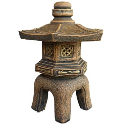 gartendekoparadies.de Exklusive Oki-Gata-Yukimi japanische Steinlaterne, H. 38 cm, 11 kg, Gold, frostsicher aus Steinguss für Außenbereich gartendekoparadies.de Exklusive Oki-Gata-Yukimi japanische Steinlaterne, H. 38 cm, 11 kg, Gold, frostsicher aus Steinguss für Außenbereich