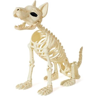 JOYIN Halloween 86 cm (34 Zoll) großes Skelett eines Deutschen Schäferhundes aus Kunststoff mit beweglichen Gelenken für Halloween-Dekorationen in Spukhäusern, auf Friedhöfen und im Garten. JOYIN Halloween 86 cm (34 Zoll) großes Skelett eines Deutschen Schäferhundes aus Kunststoff mit beweglichen Gelenken für Halloween-Dekorationen in Spukhäusern, auf Friedhöfen und im Garten.