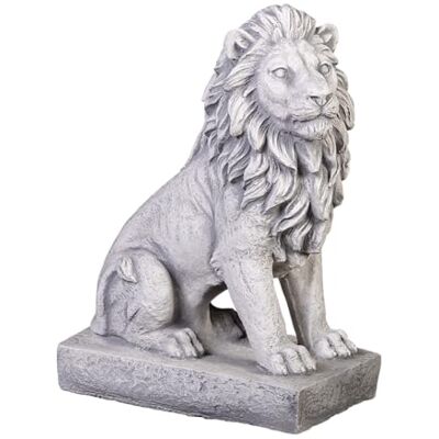gartendekoparadies.de Löwe Torwächter Steinfigur, H. 34 cm, 25 x 14 cm, 10 kg, Grau, Frostsicher aus Steinguss für Außenbereich (Rechts) gartendekoparadies.de Löwe Torwächter Steinfigur, H. 34 cm, 25 x 14 cm, 10 kg, Grau, Frostsicher aus Steinguss für Außenbereich (Rechts)