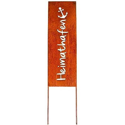 Manufaktur Lichtbogen Rost Schild Heimathafen 118 cm Rostige Spruchtafel aus Metall dekoratives Gartenschild Manufaktur Lichtbogen Rost Schild Heimathafen 118 cm Rostige Spruchtafel aus Metall dekoratives Gartenschild