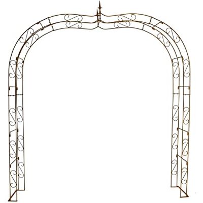 ESTEXO Rosenbogen Rankhilfe Kletterhilfe Edelrost Rosenspalier Torbogen Rost Metall Bogen Spalier (240 cm) ESTEXO Rosenbogen Rankhilfe Kletterhilfe Edelrost Rosenspalier Torbogen Rost Metall Bogen Spalier (240 cm)