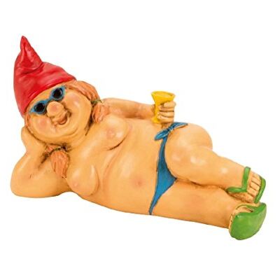 Geschenkestadl Zwergin nackt 23 cm liegend mit roter Mütze Figur FKK Gartenzwerg Geschenkestadl Zwergin nackt 23 cm liegend mit roter Mütze Figur FKK Gartenzwerg