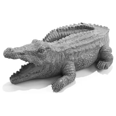 Esotec Wasserspeier Krokodil Brunnenfigur für Garten-Teich Wasserspiel 1007 Material Teichfigur, Polyresin, Krokodil-Design, 1,5m Schlauch, Ø13mm, empfohlene Solar-Teichpumpe ab 870l/h, H=13cm Esotec Wasserspeier Krokodil Brunnenfigur für Garten-Teich Wasserspiel 1007 Material Teichfigur, Polyresin, Krokodil-Design, 1,5m Schlauch, Ø13mm, empfohlene Solar-Teichpumpe ab 870l/h, H=13cm