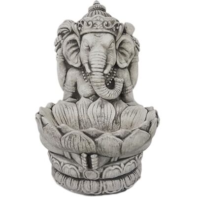 gartendekoparadies.de Massive Steinfigur des göttlichen Ganesha mit Schale, Höhe 34 cm, 11 kg, Gott Hinduismus aus Steinguss frostfest (Schwarz) gartendekoparadies.de Massive Steinfigur des göttlichen Ganesha mit Schale, Höhe 34 cm, 11 kg, Gott Hinduismus aus Steinguss frostfest (Schwarz)