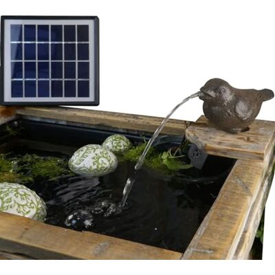 Storm Wasserspeier Spatz inkl.Solar- Pumpe Gusseisen Teichdeko Storm Wasserspeier Spatz inkl.Solar- Pumpe Gusseisen Teichdeko