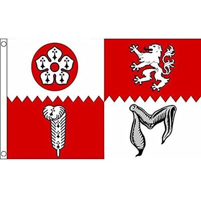 Leicestershire Kreisflagge - 150x90cm - Robustes Gewebe - Offiziell Leicestershire Kreisflagge - 150x90cm - Robustes Gewebe - Offiziell