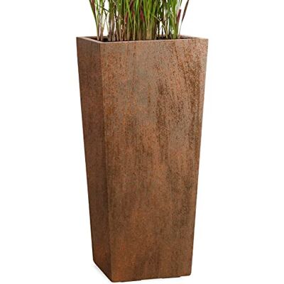 Pflanzwerk ® Pflanzkübel Bodenvase Fiberglas Conic ROST 50x23x23cm *Frostbeständige Blumenkübel* *Deutsche Premiumqualität* *Lotus-Effekt Imprägnierung* Pflanzwerk ® Pflanzkübel Bodenvase Fiberglas Conic ROST 50x23x23cm *Frostbeständige Blumenkübel* *Deutsche Premiumqualität* *Lotus-Effekt Imprägnierung*