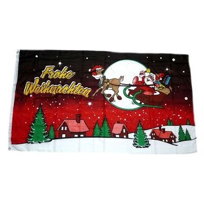 FahnenMax Fahne/Flagge Frohe Weihnachten Schlitten rot NEU 90 x 150 cm FahnenMax Fahne/Flagge Frohe Weihnachten Schlitten rot NEU 90 x 150 cm