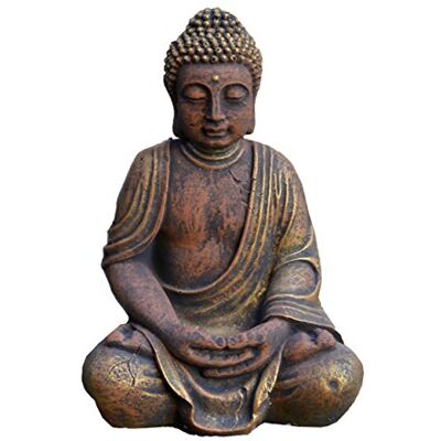 gartendekoparadies.de Massive große Steinfigur Buddha Statue aus Steinguss frostfest (Gold) gartendekoparadies.de Massive große Steinfigur Buddha Statue aus Steinguss frostfest (Gold)