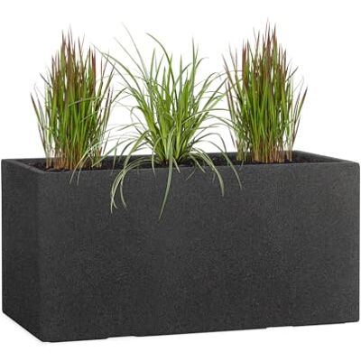 Pflanzwerk ® Pflanzkübel TUB Anthrazit 40x80x40cm XXL – Rechteckig – Großer Fiberglas Blumenkübel für außen und innen Frostbeständig UV-Schutz – Markenqualität Pflanzwerk ® Pflanzkübel TUB Anthrazit 40x80x40cm XXL – Rechteckig – Großer Fiberglas Blumenkübel für außen und innen Frostbeständig UV-Schutz – Markenqualität
